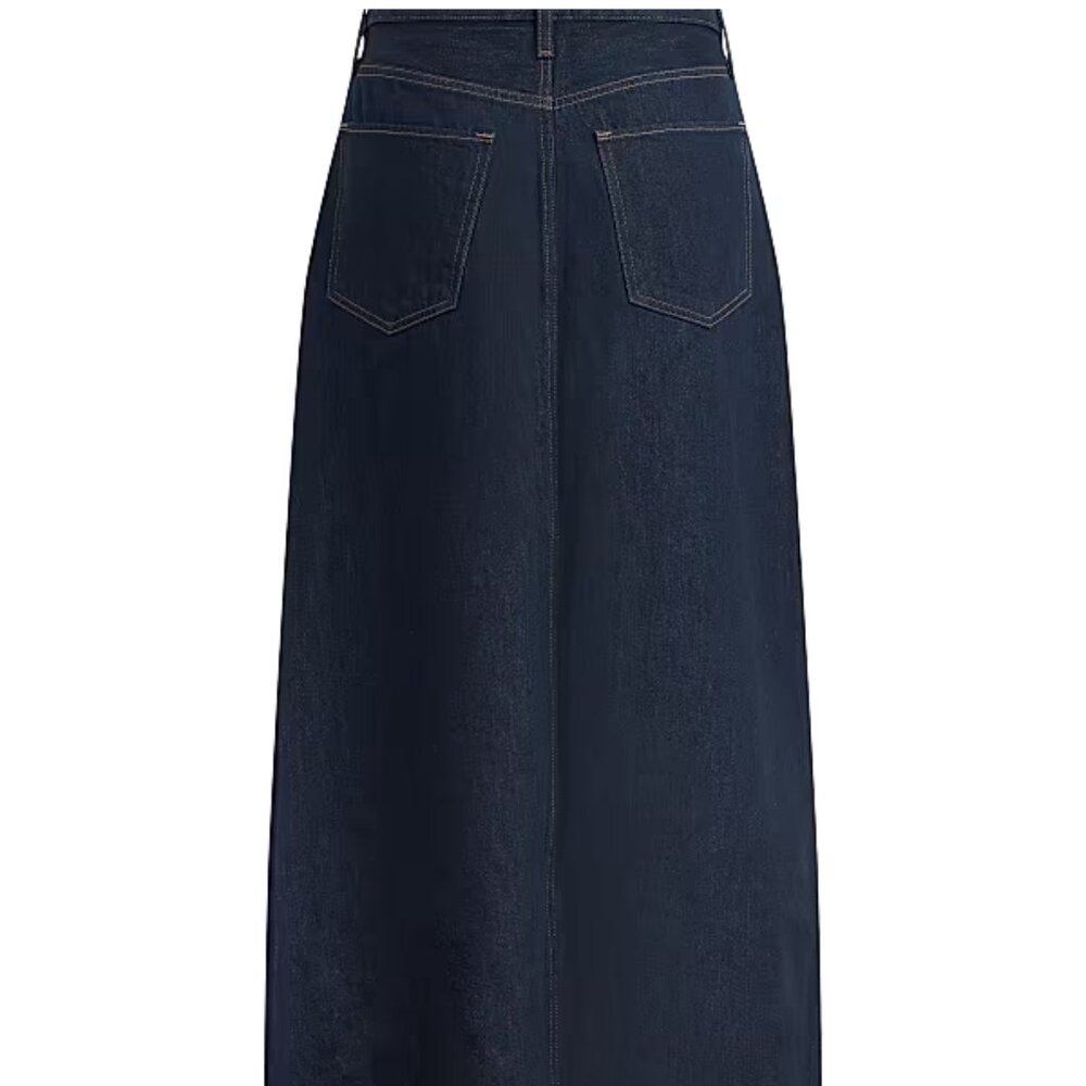 NWT ✅ NYDJ Denim 5 Pocket MAXI 42" Strraight Skirt DARK BLUE DENIM SZ 10 ⭐ NWT
